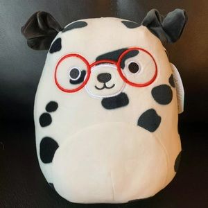 BNWT Dustin the Dalmatian with glasses Squishmallow 8”